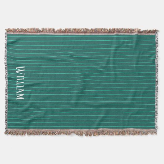 Aquamarine Pinstreifen Decke (Vorderseite)