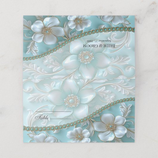 Aquamarine Platzkarte (Außenseite Aufgefaltet)