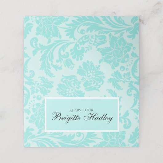 Aquamarine Platzkarte (Außenseite Aufgefaltet)