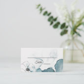 Aquamarine Platzkarte für Wasserfarbenskizzen (Stehend Vorderseite)