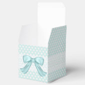 Aquamarine Polka Dot Gastgeschenk Hochzeit Geschen Geschenkschachtel (Geöffnet)