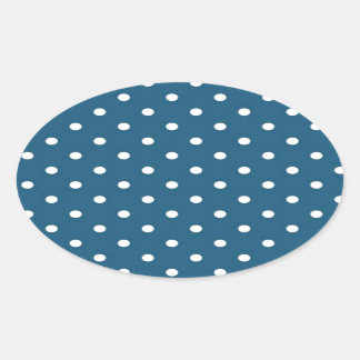 Aquamarine Polka Dots Ovaler Aufkleber