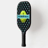Aquamarine Polka Dots Pickleball Prinzessin, Name Pickleball Schläger (Links)