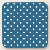 Aquamarine Polka Dots Untersetzer (Vorderseite)