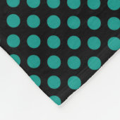 Aquamarine Polka-Punkte Fleecedecke (Ecke)