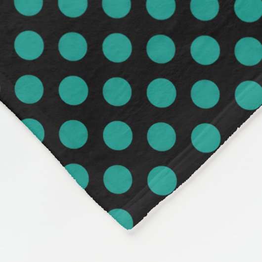 Aquamarine Polka-Punkte Fleecedecke (Ecke)