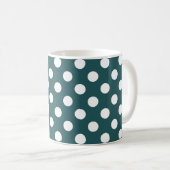 Aquamarine Polka-Punkte Kaffeetasse (VorderseiteRechts)
