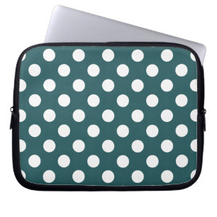 Aquamarine Polka-Punkte Laptopschutzhülle