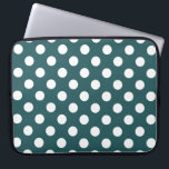 Aquamarine Polka-Punkte Laptopschutzhülle<br><div class="desc">Aquamarine Polka-Punkte</div>