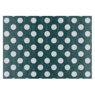 Aquamarine Polka-Punkte Schneidebrett