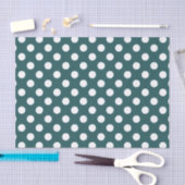 Aquamarine Polka-Punkte Seidenpapier (Handwerk)