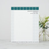 Aquamarine Polka-Punktmuster können beliebig angep Briefbogen (Stehend Vorderseite)