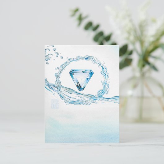 Aquamarine Postkarte (Stehend Vorderseite)