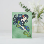 Aquamarine Postkarte (Stehend Vorderseite)