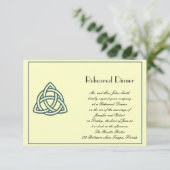 Aquamarine Probe für keltische Hochzeiten Einladung (Stehend Vorderseite)