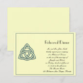 Aquamarine Probe für keltische Hochzeiten Einladung (Vorne/Hinten)