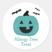 Aquamarine Pumpkin Allergie-frei Runder Aufkleber (Vorderseite)