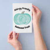Aquamarine Pumpkin Halloween Sign Allergie Freundl Flyer (Handgriff)