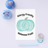 Aquamarine Pumpkin Halloween Sign Allergie Freundl Flyer (Einzeln)