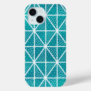 Aquamarine Punkte für das blaue geometrische Muste Case-Mate iPhone Hülle