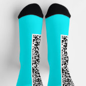 Aquamarine QR-Code-Sounds oder Farbauswahl Socken (Oben)