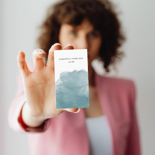 Aquamarine QR-Code Soziale Medien Icons Visitenkarte