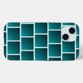 Aquamarine Quadrate Case-Mate iPhone Hülle (Rückseite (Horizontal))