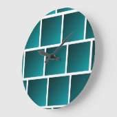 Aquamarine Quadrate Große Wanduhr (Winkel)