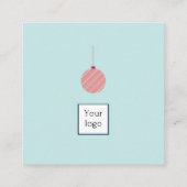 aquamarine quadratische visitenkarte (Rückseite)