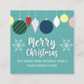 aquamarine quadratische visitenkarte (Vorderseite)