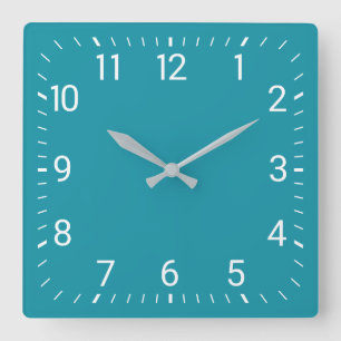Aquamarine quadratische Wand-Uhr Wanduhr