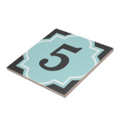 Aquamarine quatrefoil fliese (Seite)