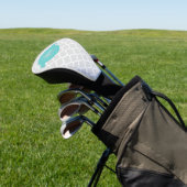 Aquamarine Quatrefolienabdeckung für Personalisier Golf Headcover (In SItu)