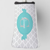 Aquamarine Quatrefolienabdeckung für Personalisier Golf Headcover (Rotieren 90)