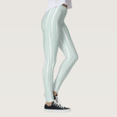 Aquamarine, raffinierte, weiße, einzigartige Flamm Leggings (Rechts)