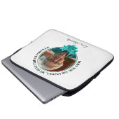 Aquamarine Rahmen-Großmutter mit Blumenmuster zum  Laptopschutzhülle (Vorne Knopf)