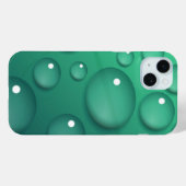 Aquamarine Raindrop Textur Case-Mate iPhone Hülle (Rückseite (Horizontal))