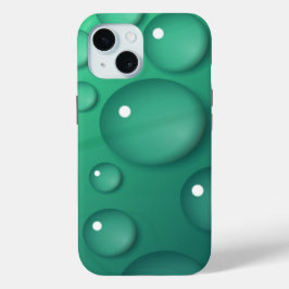 Aquamarine Raindrop Textur iPhone 15 Hülle