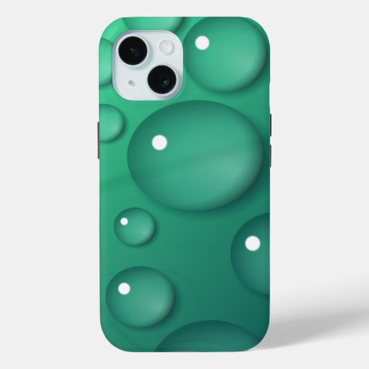 Aquamarine Raindrop Textur Case-Mate iPhone Hülle (Rückseite)