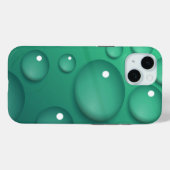 Aquamarine Raindrop Textur Case-Mate iPhone Hülle (Rückseite (Horizontal))