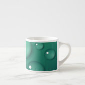 Aquamarine Raindrop Textur Espressotasse (Rechts)