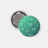 Aquamarine Raindrop Textur Magnet (Vorderseite/Rückseite)