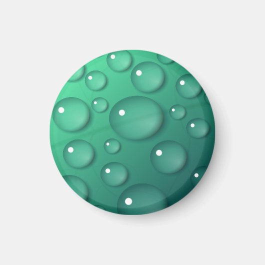Aquamarine Raindrop Textur Magnet (Vorne)