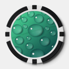 Aquamarine Raindrop Textur Pokerchips