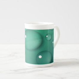 Aquamarine Raindrop Textur Porzellantasse