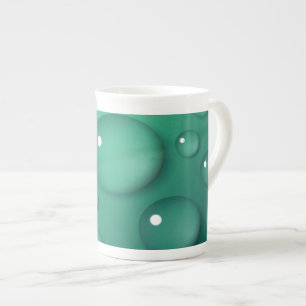 Aquamarine Raindrop Textur Porzellantasse