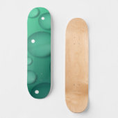 Aquamarine Raindrop Textur Skateboard (Vorderseite)