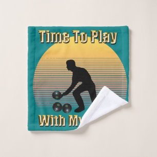 Aquamarine Rasenbowls Spielzeit, Wash Tuch