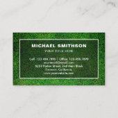 Aquamarine Rasenmäher Gartenservice Gras schneiden Visitenkarte (Rückseite)