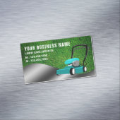 Aquamarine Rasenmäherstellung Magnetische Visitenkarte (Beispiel)